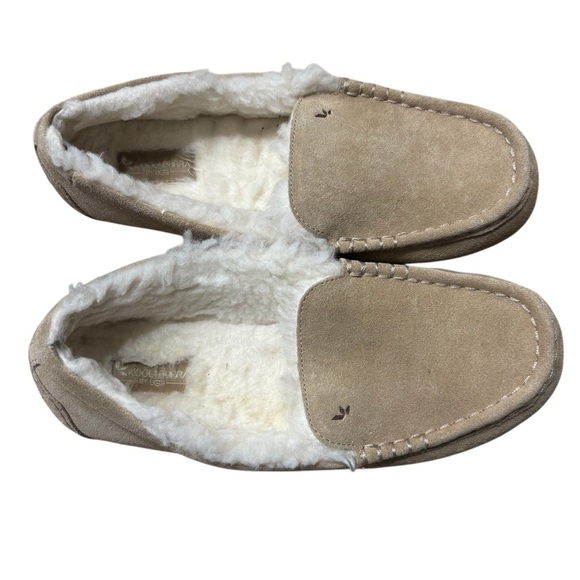 KOOLABURRA by UGG Lezly Sherpa Suede Moccasin Slippers in Tan Size 9 - Picture 2 of 7